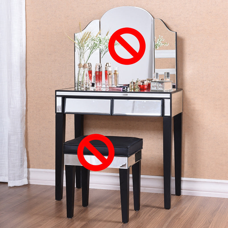 Contemporary Vanity Dressing Table Solid Wood Makeup Vanity Desk