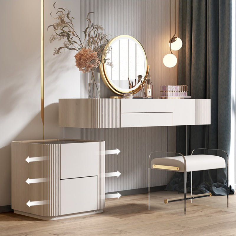 Contemporary Wooden Make-up Vanity 5-Drawers Vanity Dressing Table Set