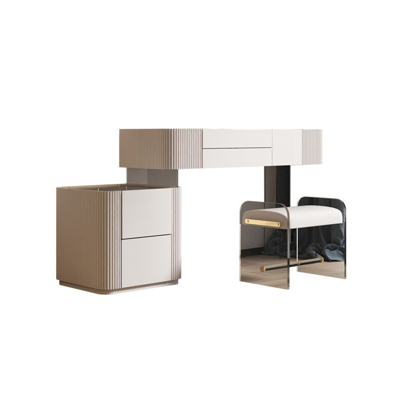 Contemporary Wooden Make-up Vanity 5-Drawers Vanity Dressing Table Set