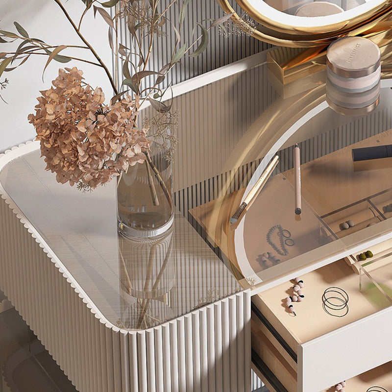 Contemporary Wooden Make-up Vanity 5-Drawers Vanity Dressing Table Set