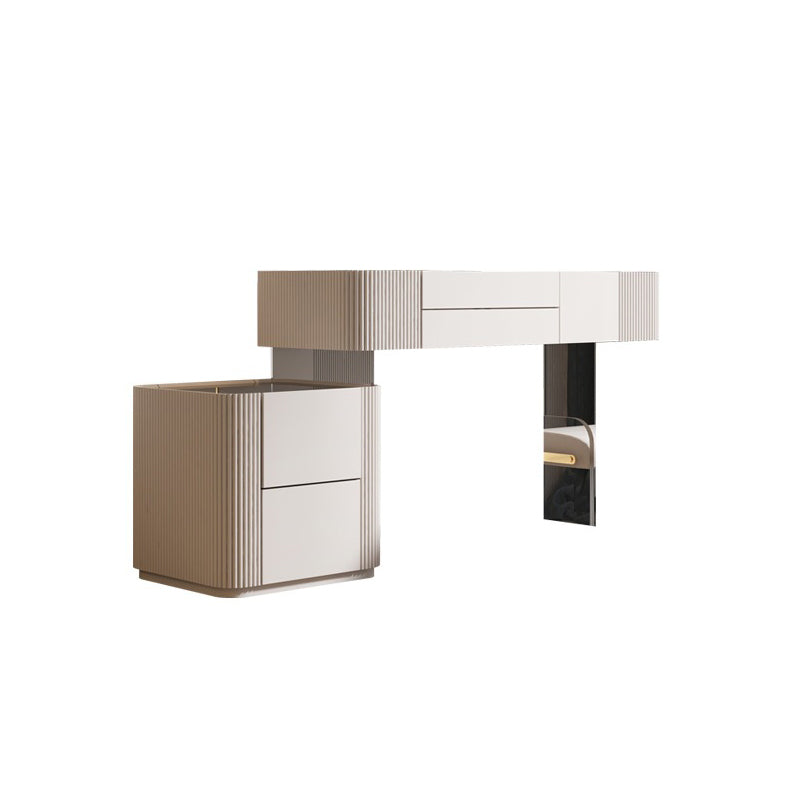 Contemporary Wooden Make-up Vanity 5-Drawers Vanity Dressing Table Set