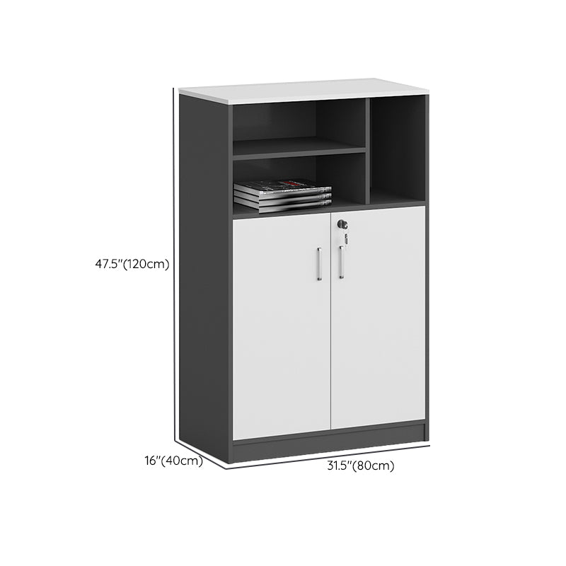 Modern Style Vertical File Cabinet Locking Storage Wood Filing Cabinet for Home Office