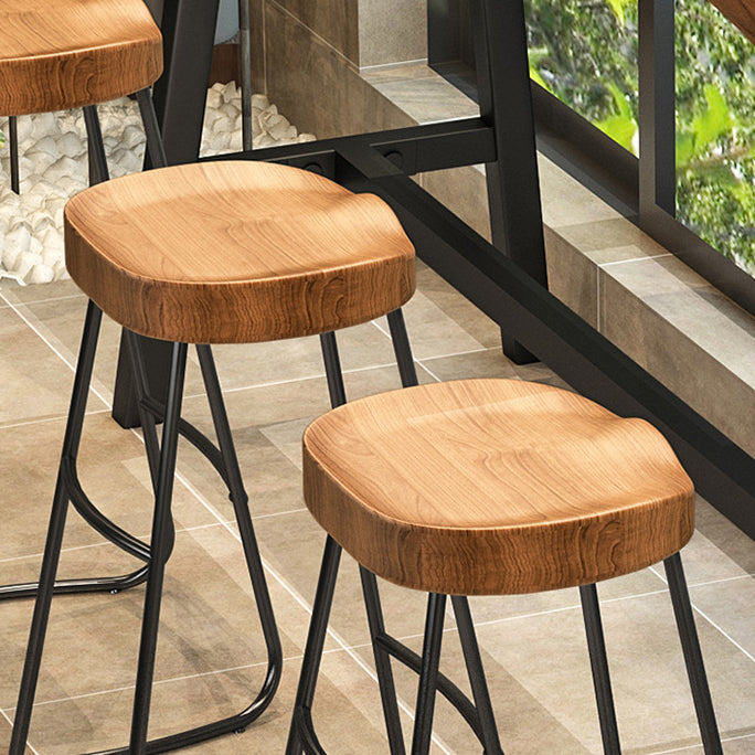 Modern Bar Table Set 1/2/4 Pcs Pine Solid Wood Bar Table and Backless Stools