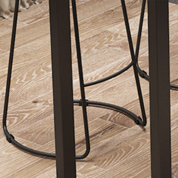 Modern 1/4/5 Pieces Bar Table Set Rectangle Wood Counter Table with High Stools for Cafe