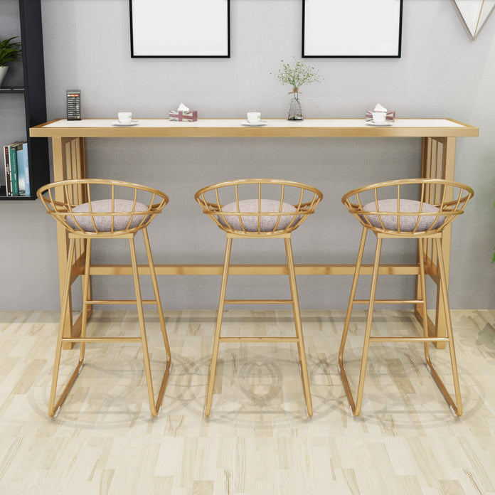 1/2/4 Pieces Bar Stool and Table Set Rectangular Pub Dining Set