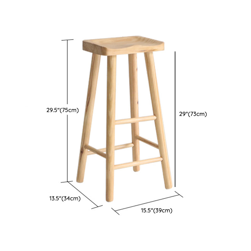 Industrial Bar Table Set 1/3 Pieces Rectangle Solid Wood Pub Dining Set