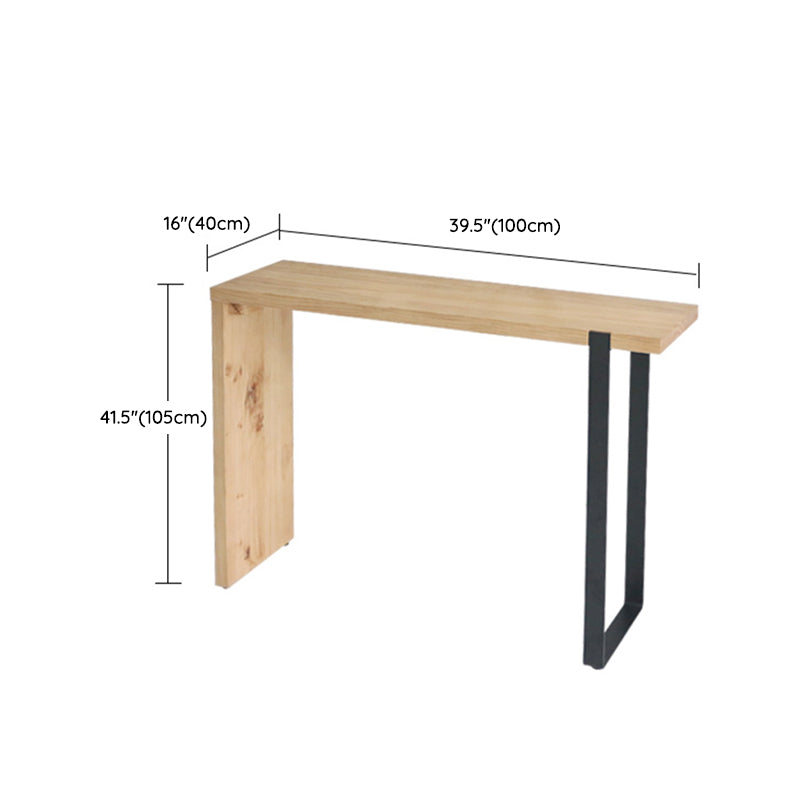 Industrial Bar Table Set 1/3 Pieces Rectangle Solid Wood Pub Dining Set