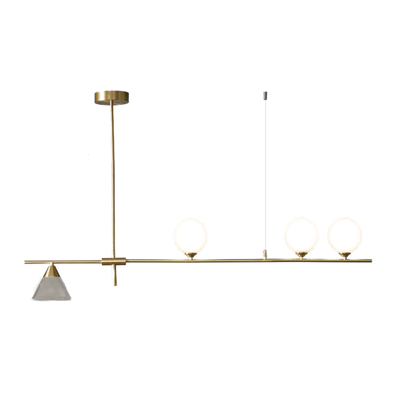 Glass Globe Island Pendant Lighting Modern Multiple-Light Island Light Fixtures