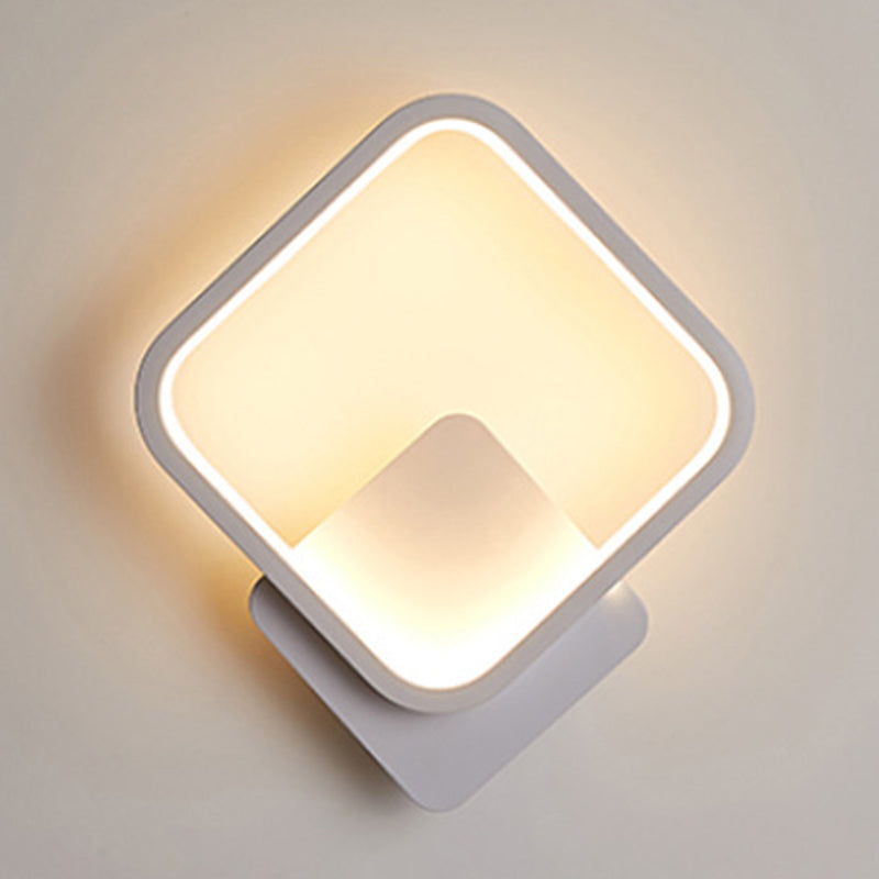 Square Wall Light Sconces Modern Metal 1 Light Wall Mount Light Fixture