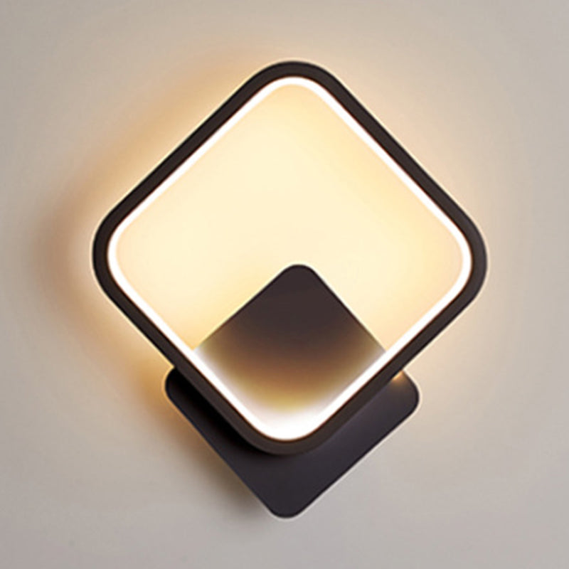 Square Wall Light Sconces Modern Metal 1 Light Wall Mount Light Fixture