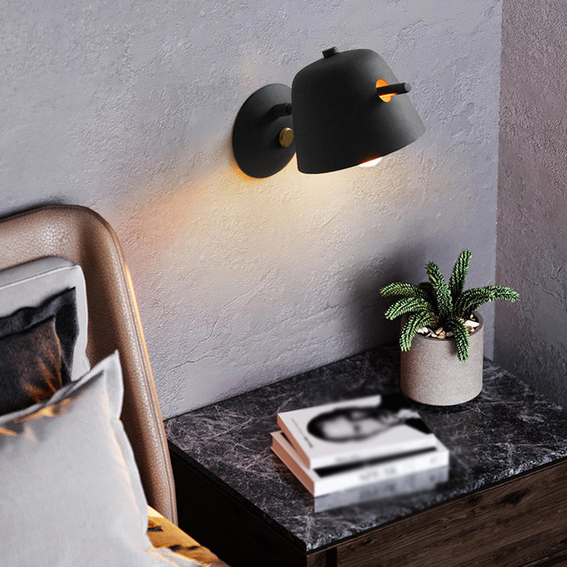 1-Light Wall Lamp Macaron Style Wall Mount Lamp with Metal for Living Room