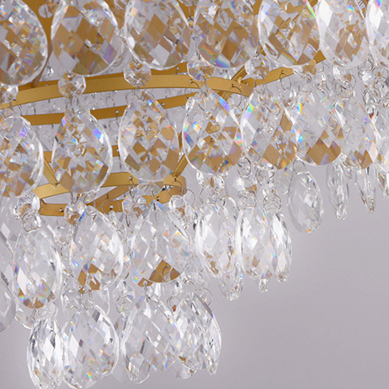 Crown 2 - Light Wall Light Iron and Crystal Post Modern Wall Fixture in Gold