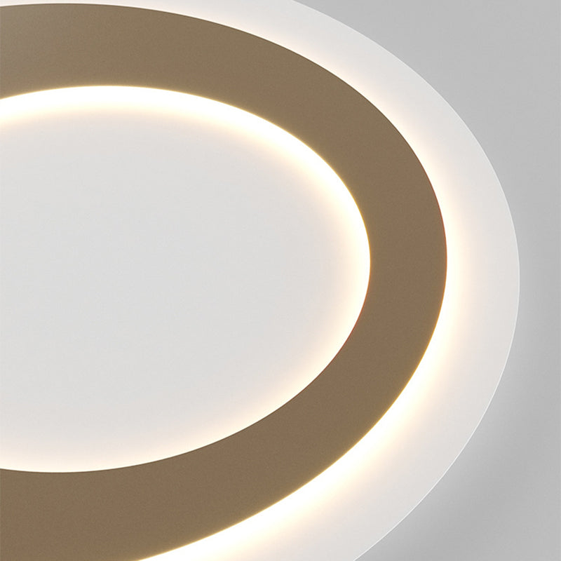 Round LED Wall Lamp 1-Light Modern Wall Mount Lamp with Acrylic Shade for Bedroom