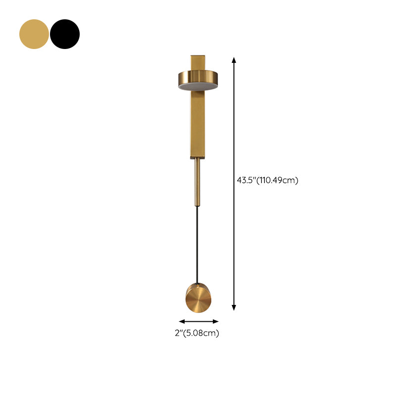 Round Shape Metal Wall Light Modern Style 1-Light Wall Light Sconce