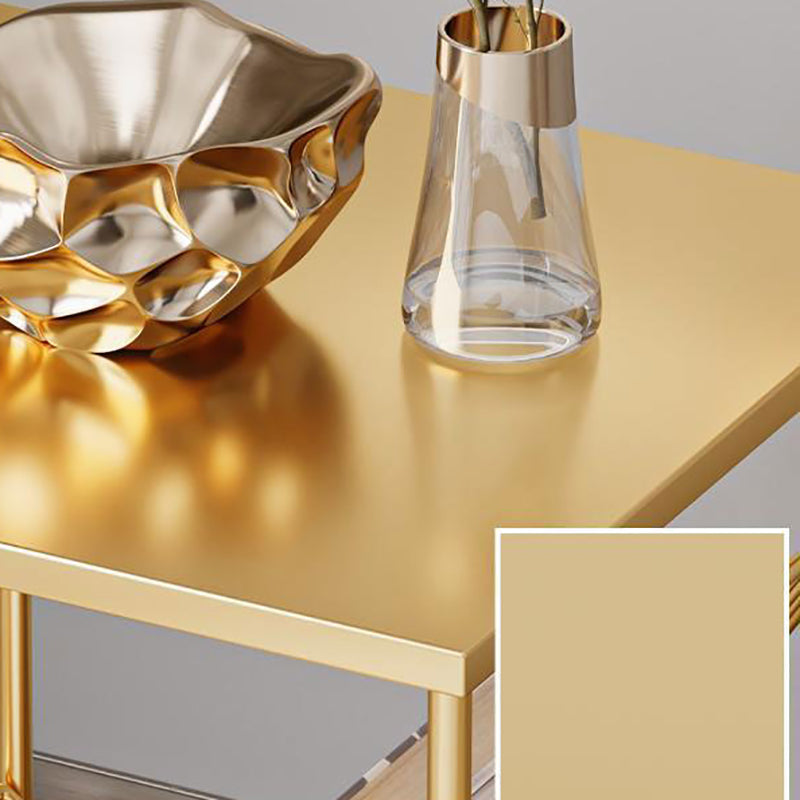 1 Shelf Glam Bedside Cabinet Metal Nightstand Open Storage Night Table ,19.7" Tall