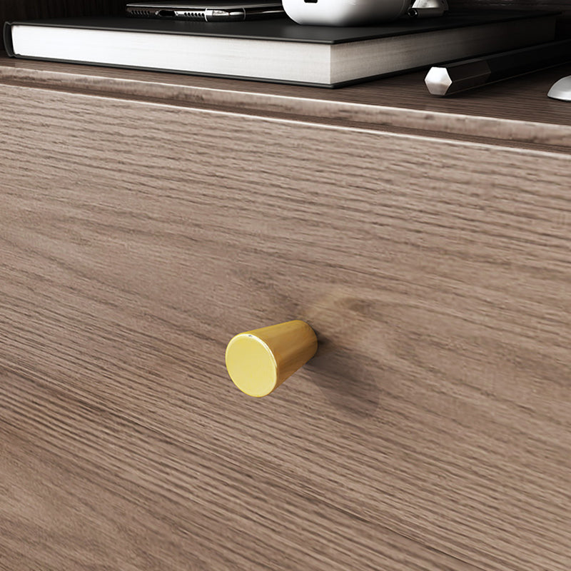 2 Drawers Night Table 1 Shelf Solid Wood Nightstand With Legs ,20.9" Tall