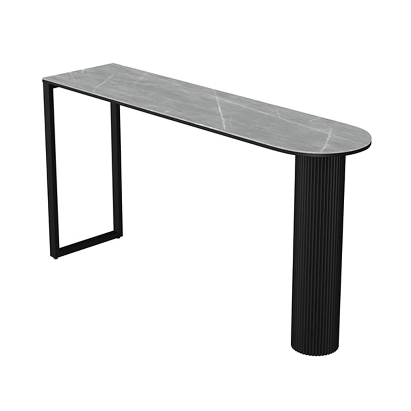 1/5 Pieces Bar Stool and Table Set Industrial Oval Bar Table Set