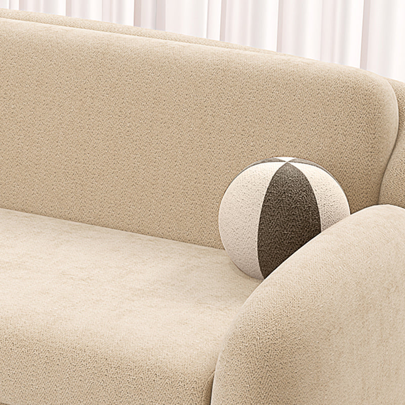 Beige Daybed Metal Frame Kids Bed with Mattress and Headboard