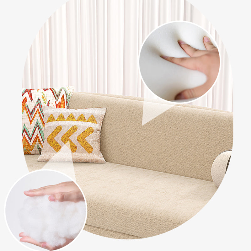 Beige Daybed Metal Frame Kids Bed with Mattress and Headboard