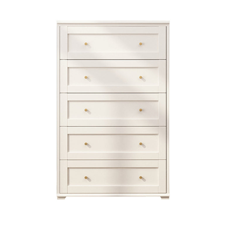 Glam Solid Wood Storage Chest Home Chest in White with Drawers