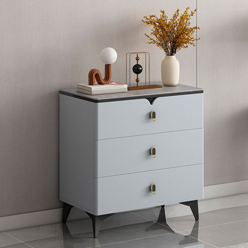 Stone Contemporary Storage Chest Bedroom Chest with Black Legs