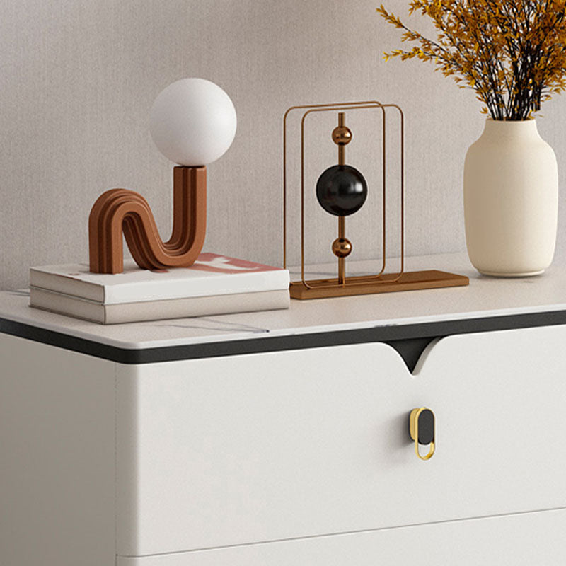 Stone Contemporary Storage Chest Bedroom Chest with Black Legs