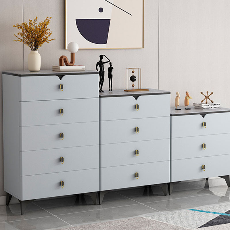 Stone Contemporary Storage Chest Bedroom Chest with Black Legs
