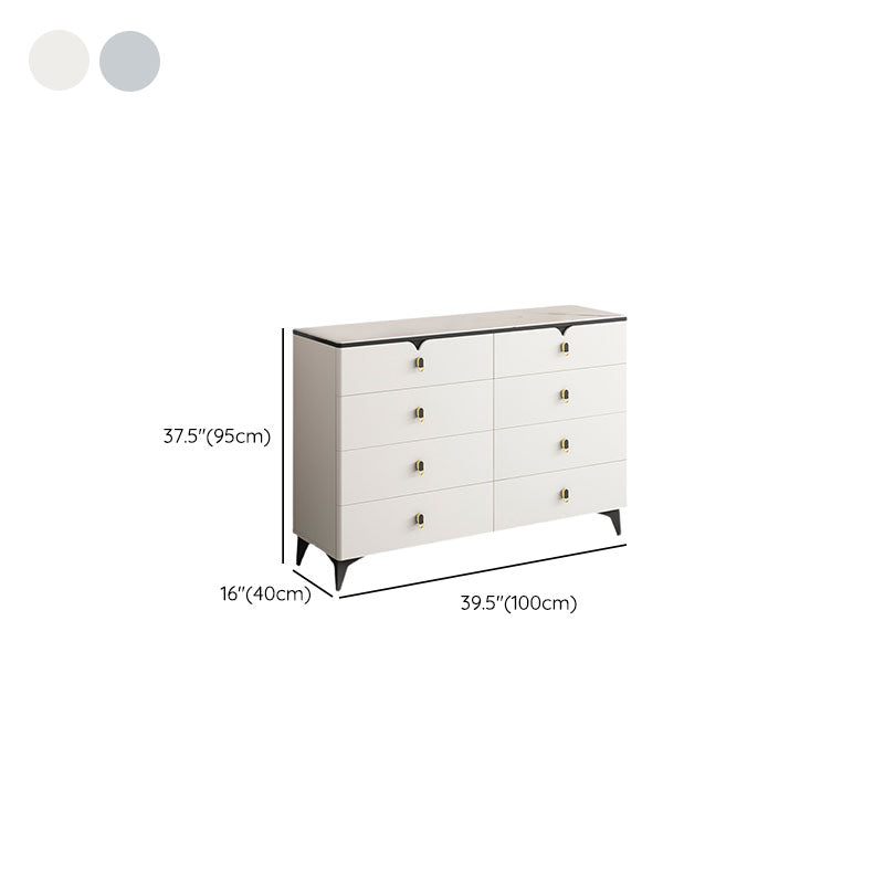 Stone Contemporary Storage Chest Bedroom Chest with Black Legs