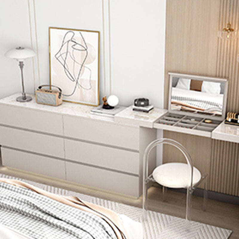 13.65-inch Width Contemporary Storage Chest Dresser Stone Dresser