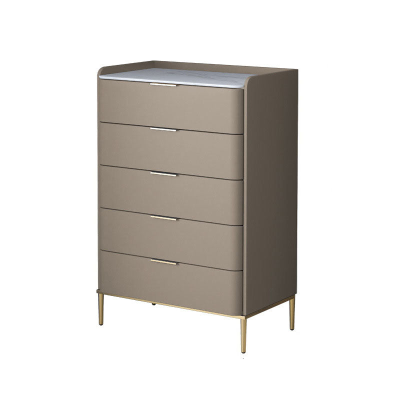 Glam Vertical Stone Storage Chest Bedroom 16"Wide Chest with Metal Legs