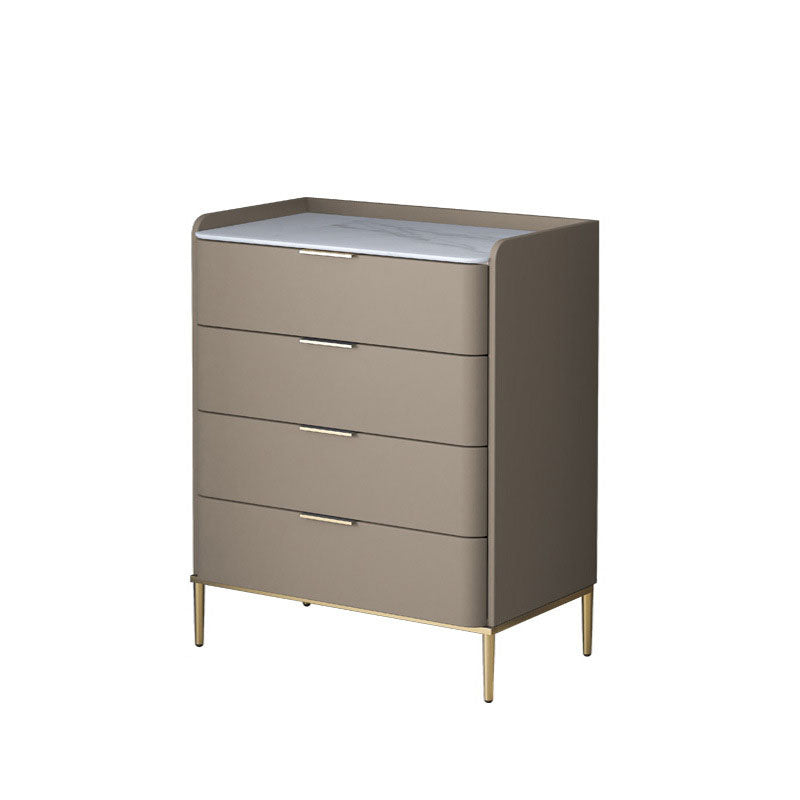 Glam Vertical Stone Storage Chest Bedroom 16"Wide Chest with Metal Legs