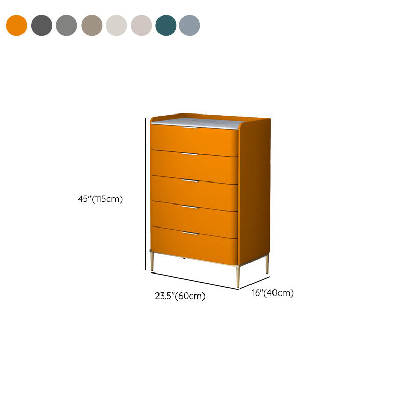 Glam Vertical Stone Storage Chest Bedroom 16"Wide Chest with Metal Legs