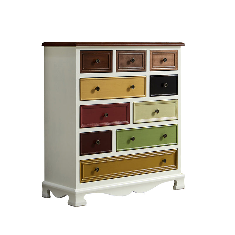 Coastal Storage Chest Dresser Solid Wood Dresser with 7/10/12 Drawers
