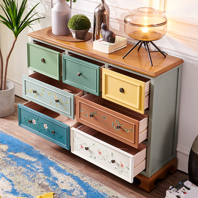 Coastal Storage Chest Dresser Solid Wood Dresser with 7/10/12 Drawers