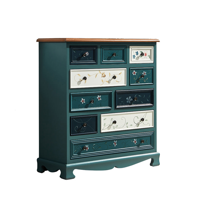 Coastal Storage Chest Dresser Solid Wood Dresser with 7/10/12 Drawers