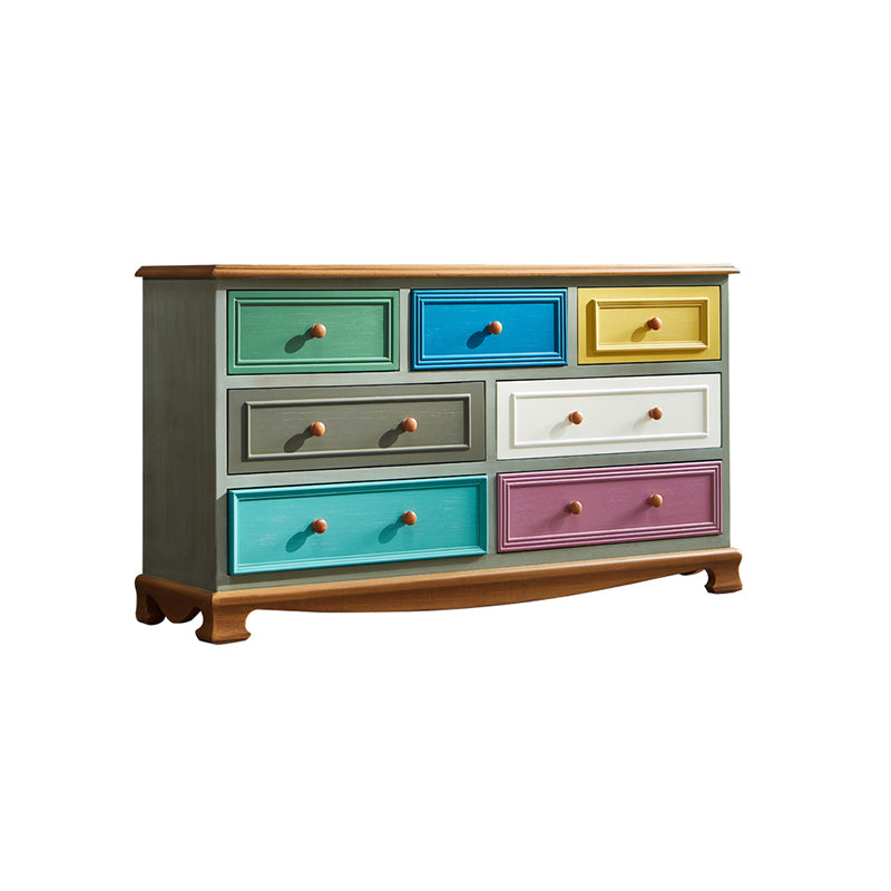 Coastal Storage Chest Dresser Solid Wood Dresser with 7/10/12 Drawers