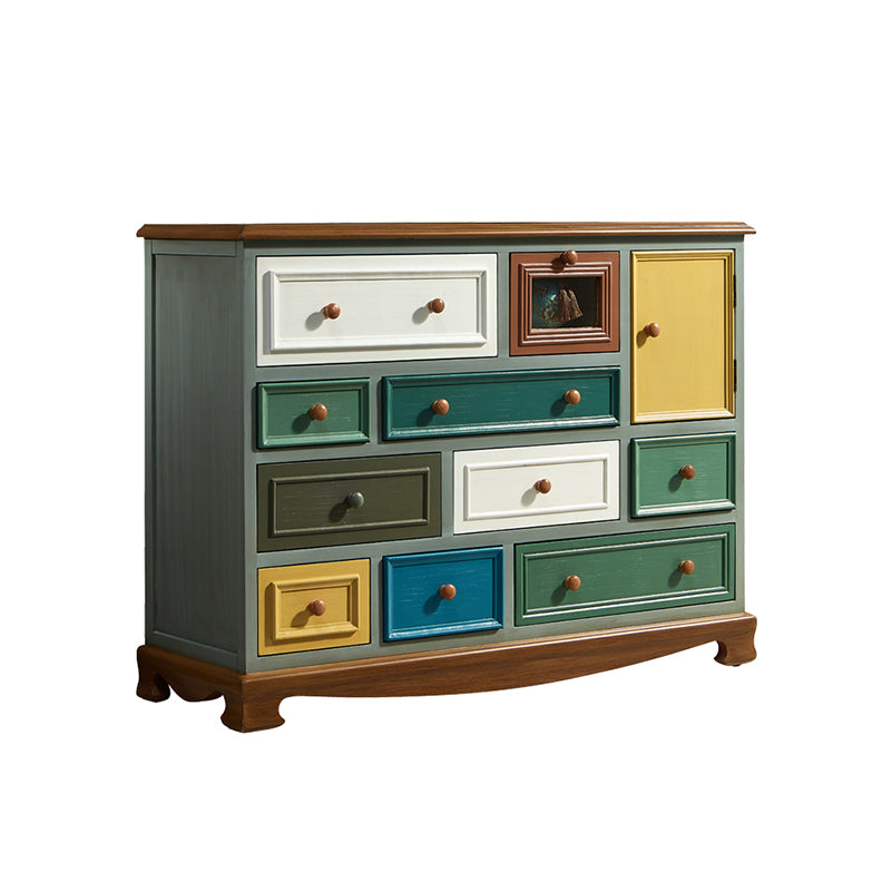 Coastal Storage Chest Dresser Solid Wood Dresser with 7/10/12 Drawers