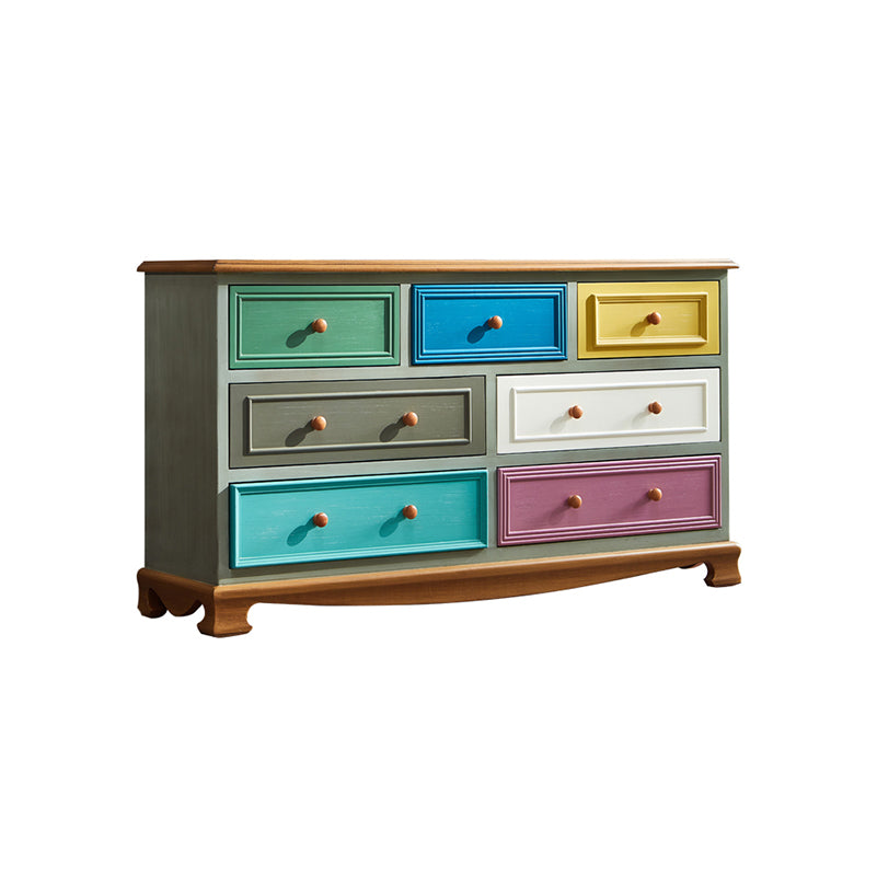 Coastal Storage Chest Dresser Solid Wood Dresser with 7/10/12 Drawers