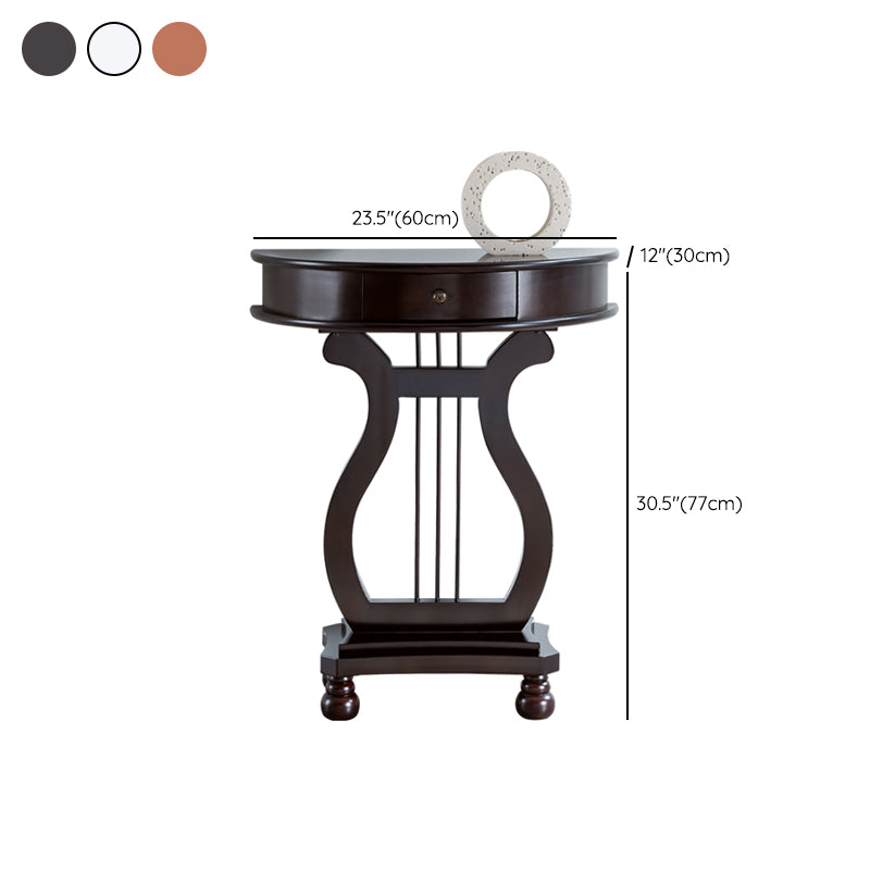 30.32" Tall 1-drawer Console Table Solid Wood Accent Table for Hall