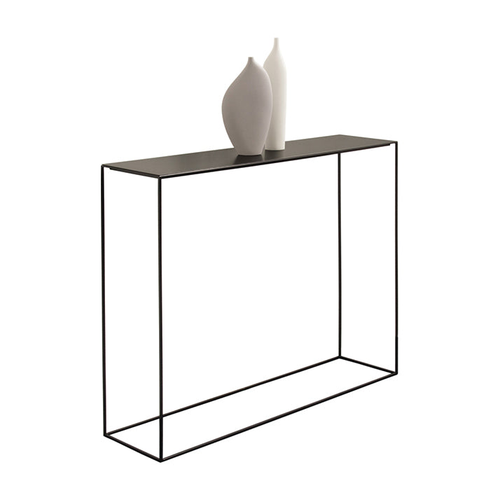 Iron Modern Console Sofa Table 1-shelf 29.53" Tall End Table for Hall