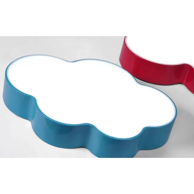 Bonbonfarbene Cloud Flush Deckenleuchte Cartoon Acryl Deckenlampe für Kinderzimmer