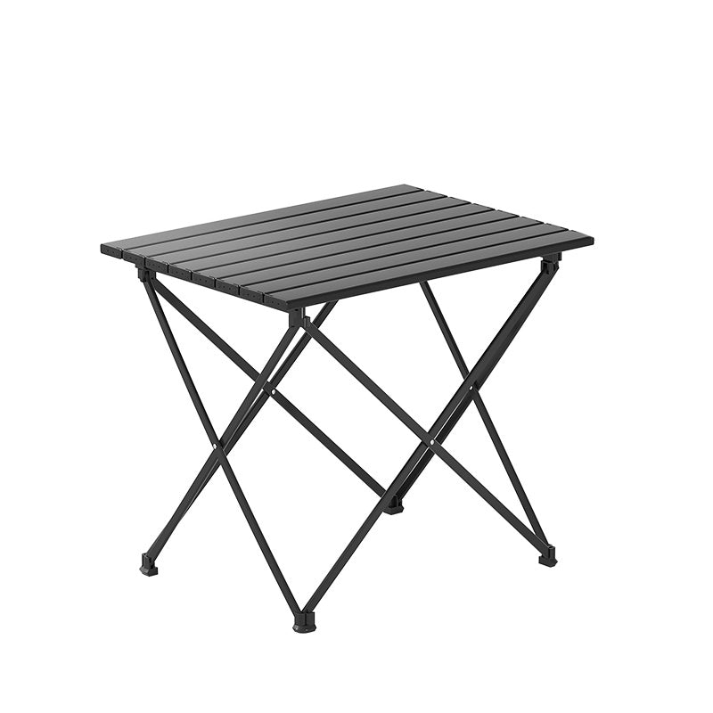 Industrial Style Patio Table Outdoor Rectangular Metal Camping Table