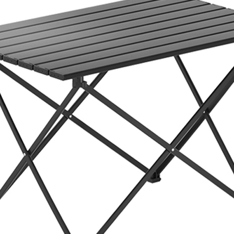 Industrial Style Patio Table Outdoor Rectangular Metal Camping Table