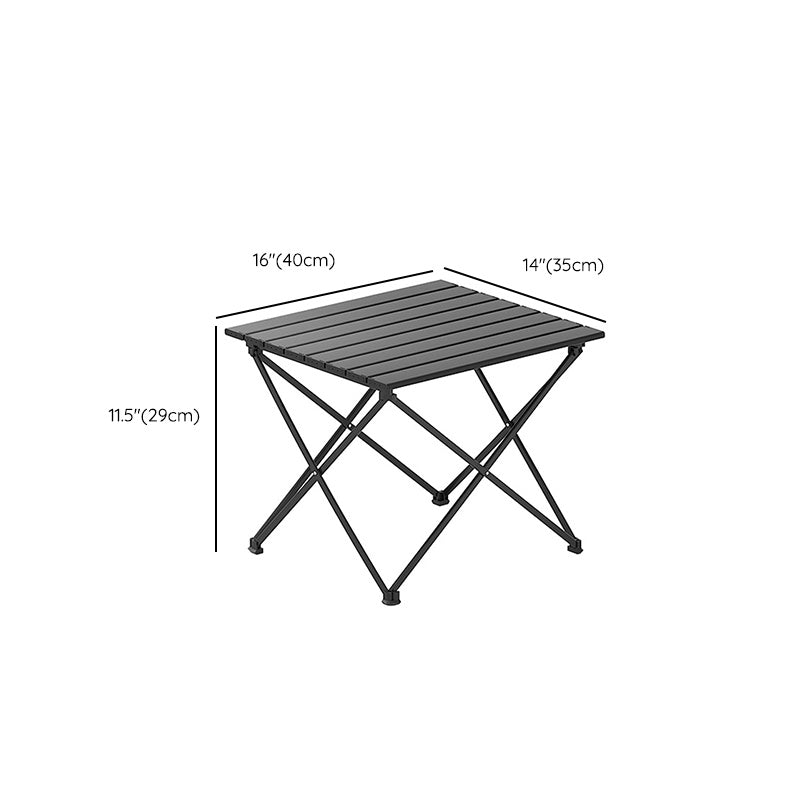 Industrial Style Patio Table Outdoor Rectangular Metal Camping Table