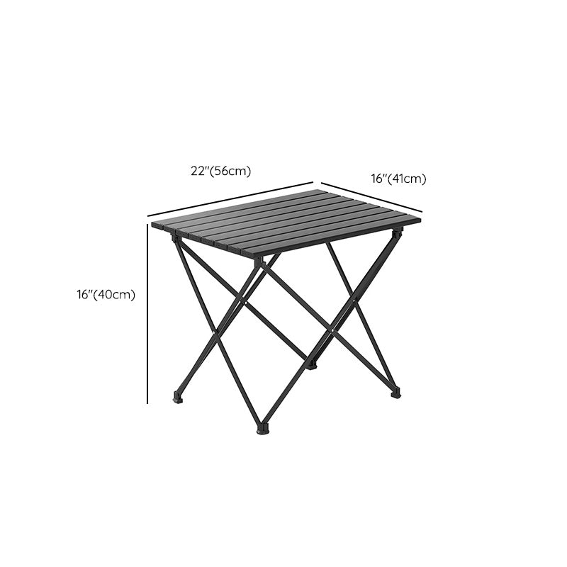 Industrial Style Patio Table Outdoor Rectangular Metal Camping Table