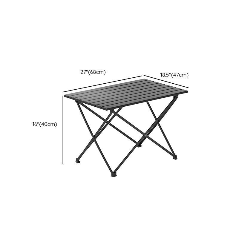 Industrial Style Patio Table Outdoor Rectangular Metal Camping Table