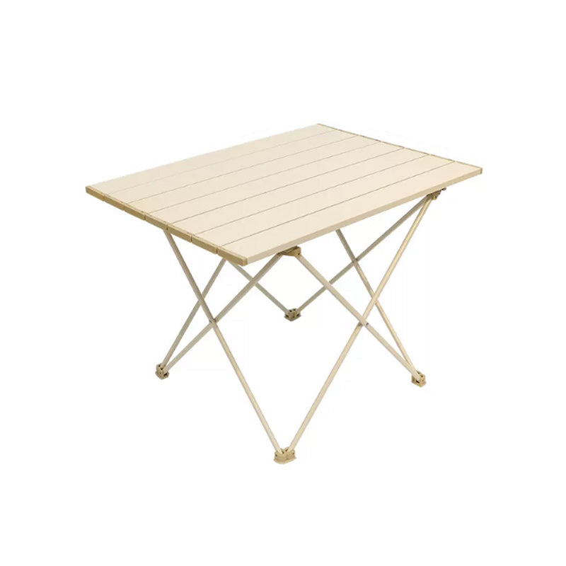 Industrial Style Patio Table Outdoor Open-air Rectangular Metal Camping Table