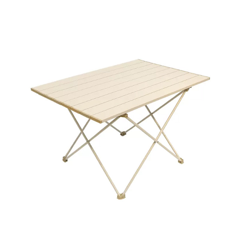 Industrial Style Patio Table Outdoor Open-air Rectangular Metal Camping Table