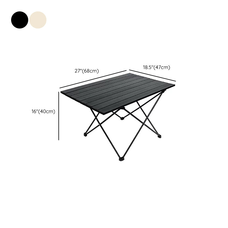 Industrial Style Patio Table Outdoor Open-air Rectangular Metal Camping Table