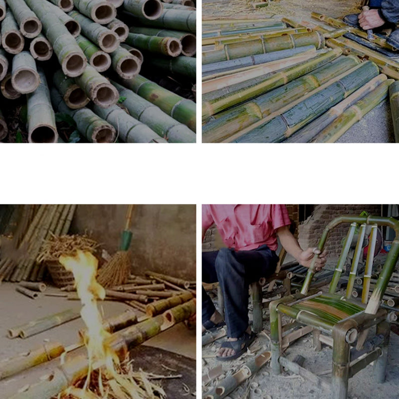 Square Bamboo Patio Table Farmhouse Style Home Patio Picnic Table